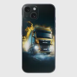 Чехол для iPhone 15 силиконовый с защитой камеры Man Leon