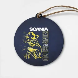 Деревянная игрушка круг Scania king of the road