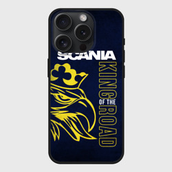 Чехол силиконовый для Apple iPhone 15 Pro матовый Scania king of the road