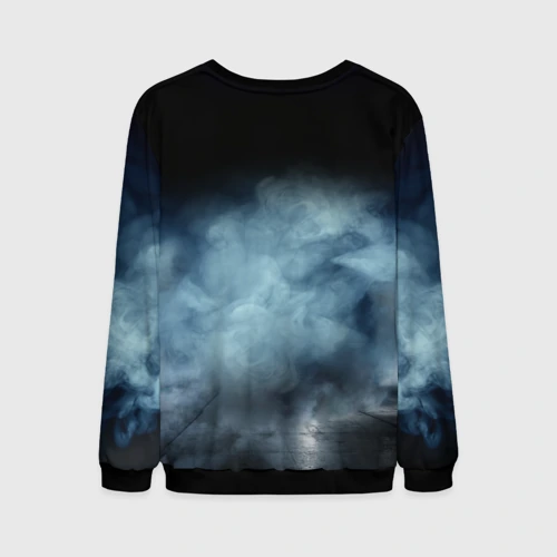 Мужской свитшот 3D с принтом Man фура, вид сзади #1