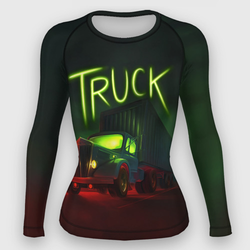 Женский рашгард 3D Truck neon, цвет 3D печать