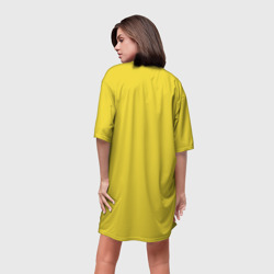 Платье с принтом Большой куш. Snatch для женщины, вид на модели сзади №2. Цвет основы: белый
