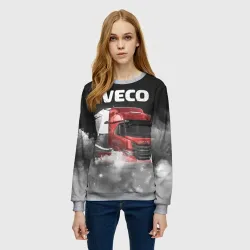 Женский свитшот 3D Iveco truck - фото 2
