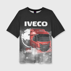 Женская футболка oversize 3D Iveco truck