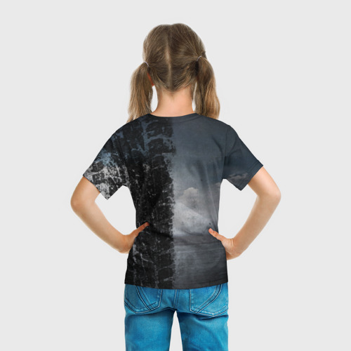 Детская футболка 3D с принтом Дальнобой  | Red Truck, вид сзади #2