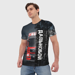 Мужская футболка 3D Дальнобой Red Truck - фото 2