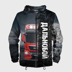 Мужская ветровка 3D Дальнобой Red Truck