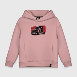 Детское худи Oversize хлопок Truck red