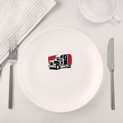 Набор: тарелка + кружка Truck red - фото 2