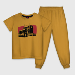 Детская пижама хлопок Truck red
