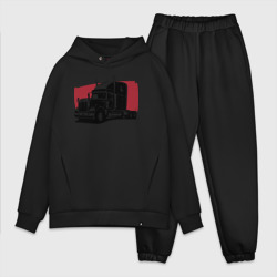 Мужской костюм oversize хлопок Truck red