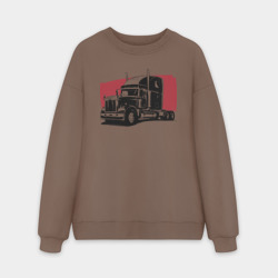 Мужской свитшот oversize без начеса хлопок Truck red
