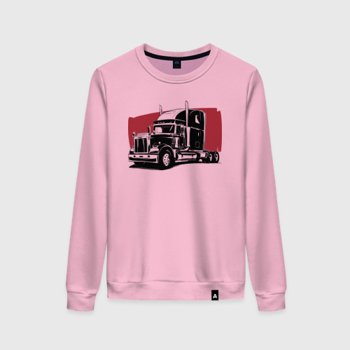 Женский свитшот хлопок Truck red, цвет светло-розовый