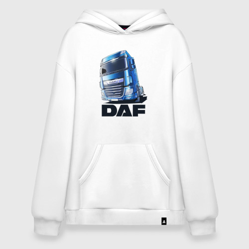 Худи SuperOversize хлопок Daf Truck, цвет белый