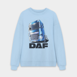 Мужской свитшот oversize без начеса хлопок Daf Truck