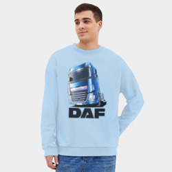 Мужской свитшот oversize без начеса хлопок Daf Truck - фото 2
