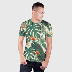 Мужская футболка 3D Slim Тропический паттерн - фото 2