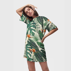 Платье-футболка 3D Тропический паттерн - фото 2