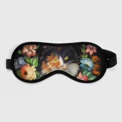 Маска для сна 3D Трёхцветная кошка