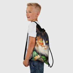 Рюкзак-мешок 3D Трёхцветная кошка - фото 2