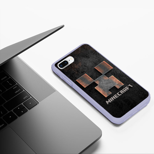 Чехол для iPhone 7Plus/8 Plus матовый с принтом MINECRAFT TEXTURE IRON, фото #5