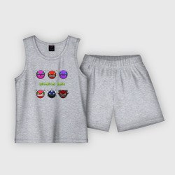 Детская пижама с шортами хлопок Geometry Dash