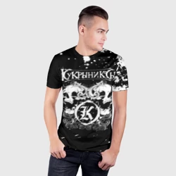 Мужская футболка 3D Slim Кукрыниксы черепа - фото 2