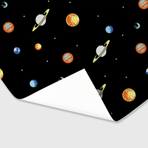 Бумага для упаковки 3D Планеты в космосе - фото 3