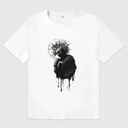 Женская футболка хлопок Oversize Михаил \"Горшок\"