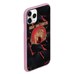 Чехол для iPhone 11 Pro Max матовый Muay thai fighter - фото 2