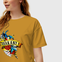 Женская футболка хлопок Oversize Tarakany! Тараканы! - фото 2