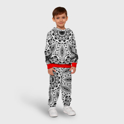 Детский костюм с толстовкой 3D Черно-белый этнический орнамент мандала - фото 2