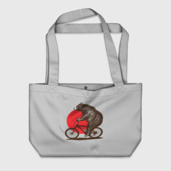 Медведь    на велосиеде – Пляжная сумка 3D с принтом купить