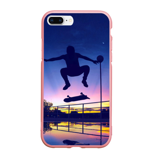 Чехол для iPhone 7Plus/8 Plus матовый с принтом Skateboarding, вид спереди #2
