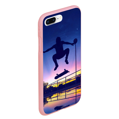 Чехол для iPhone 7Plus/8 Plus матовый с принтом Skateboarding, вид сбоку #3