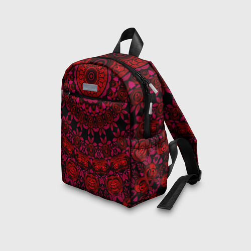 Детский рюкзак 3D Красно черная мандала калейдоскоп - фото 5