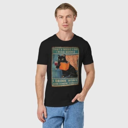 Мужская футболка хлопок Кот ученый - фото 2