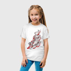 Детская футболка хлопок Тигр самурая - фото 2