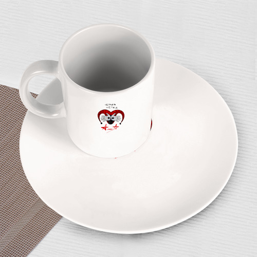 Набор: тарелка + кружка Алиса - Черная Метка - фото 3