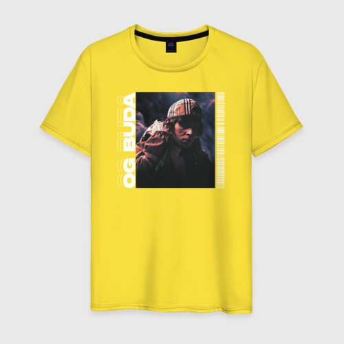 Мужская футболка хлопок OG Buda арт, цвет желтый