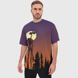 Мужская футболка oversize 3D Gradient Forest Siren Head - фото 2