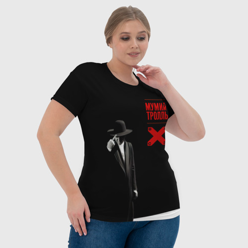 Женская футболка 3D с принтом Мумий Тролль ВОСТОК X CЕВЕРОЗАПАД, фото #4