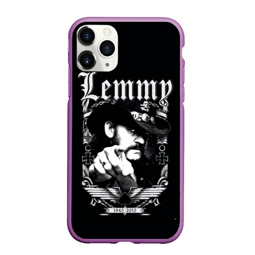 Чехол для iPhone 11 Pro Max матовый с принтом RIP Lemmy, вид спереди #2