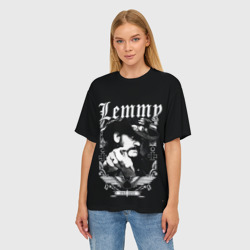 Женская футболка oversize 3D RIP Lemmy - фото 2