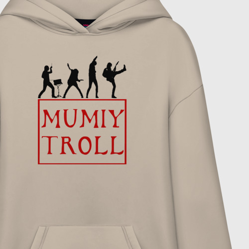 Худи SuperOversize хлопок Mumiy Troll Мумий Тролль, цвет миндальный - фото 3