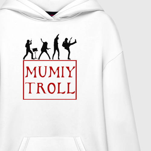 Худи SuperOversize хлопок Mumiy Troll Мумий Тролль, цвет белый - фото 3