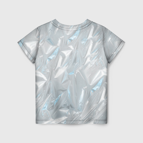 Детская футболка 3D с принтом Голографическая текстура, вид сзади #1