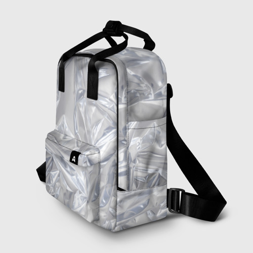 Женский рюкзак 3D с принтом Голографичная фольга, фото на моделе #1
