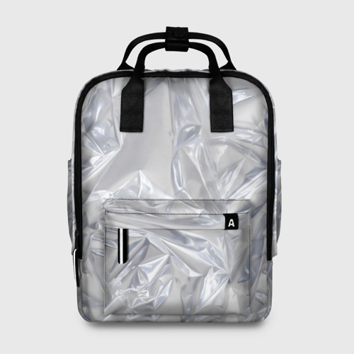 Женский рюкзак 3D с принтом Голографичная фольга, вид спереди #2
