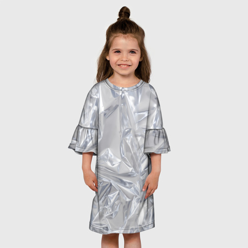 Детское платье 3D Голографичная фольга, цвет 3D печать - фото 4
